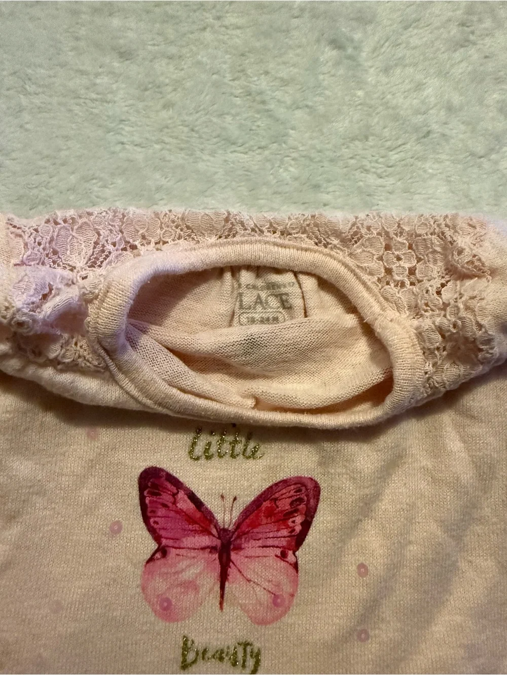The Children's Place Light Pink Long Sleeve Butterfly Tee
